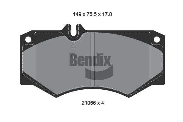 Bendix USA BPD1745 Гальмівні колодки, комплект BPD1745: Купити в Україні - Добра ціна на EXIST.UA!