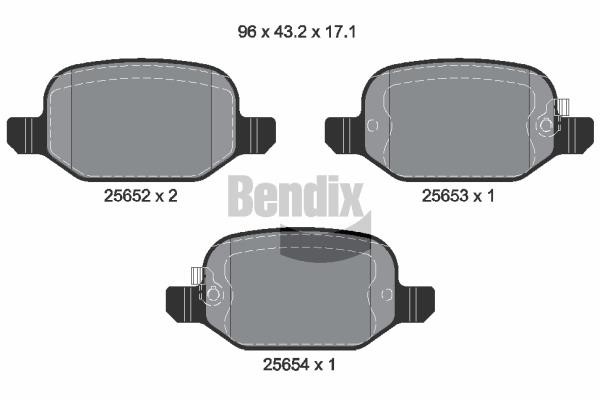 Bendix USA BPD1208 Гальмівні колодки, комплект BPD1208: Приваблива ціна - Купити в Україні на EXIST.UA!