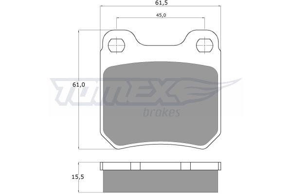 Tomex TX 11-60 Гальмівні колодки, комплект TX1160: Купити в Україні - Добра ціна на EXIST.UA!