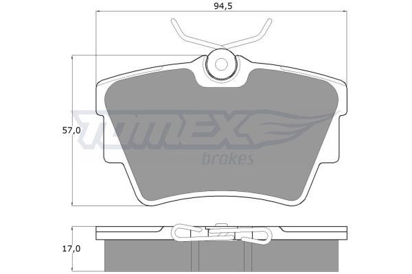 Tomex TX 13-09 Гальмівні колодки, комплект TX1309: Купити в Україні - Добра ціна на EXIST.UA!