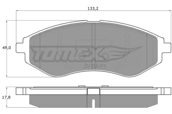 Tomex TX 14-22 Гальмівні колодки, комплект TX1422: Купити в Україні - Добра ціна на EXIST.UA!