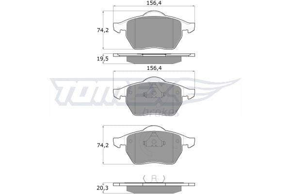 Tomex TX 12-12 Гальмівні колодки, комплект TX1212: Приваблива ціна - Купити в Україні на EXIST.UA!