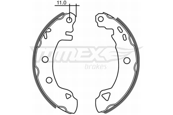 Tomex TX 21-02 Колодки гальмівні барабанні, комплект TX2102: Купити в Україні - Добра ціна на EXIST.UA!
