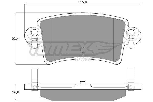 Tomex TX 13-52 Гальмівні колодки, комплект TX1352: Купити в Україні - Добра ціна на EXIST.UA!