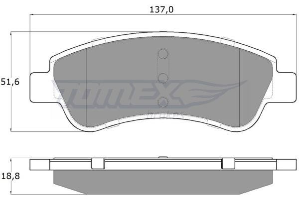 Tomex TX 13-27 Гальмівні колодки, комплект TX1327: Купити в Україні - Добра ціна на EXIST.UA!