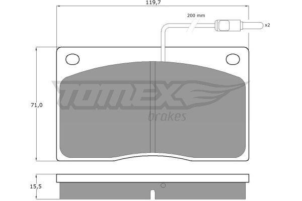 Tomex TX 11-74 Гальмівні колодки, комплект TX1174: Приваблива ціна - Купити в Україні на EXIST.UA!