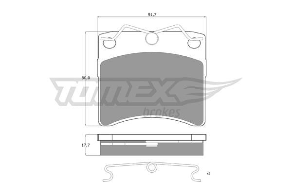Tomex TX 10-64 Гальмівні колодки, комплект TX1064: Купити в Україні - Добра ціна на EXIST.UA!