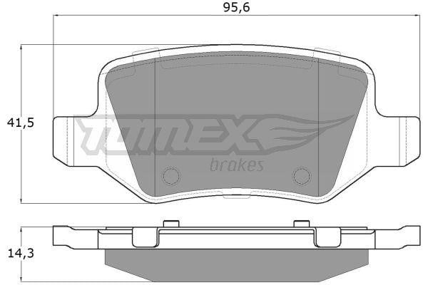 Tomex TX 12-90 Гальмівні колодки, комплект TX1290: Купити в Україні - Добра ціна на EXIST.UA!