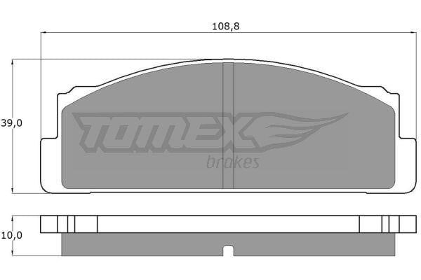 Tomex TX 10-24 Гальмівні колодки задні, комплект TX1024: Купити в Україні - Добра ціна на EXIST.UA!