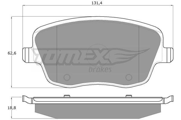 Tomex TX 13-59 Гальмівні колодки, комплект TX1359: Купити в Україні - Добра ціна на EXIST.UA!