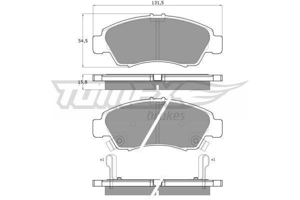 Tomex TX 12-65 Гальмівні колодки, комплект TX1265: Приваблива ціна - Купити в Україні на EXIST.UA!