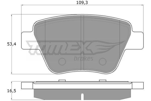 Tomex TX 16-59 Гальмівні колодки задні, комплект TX1659: Купити в Україні - Добра ціна на EXIST.UA!