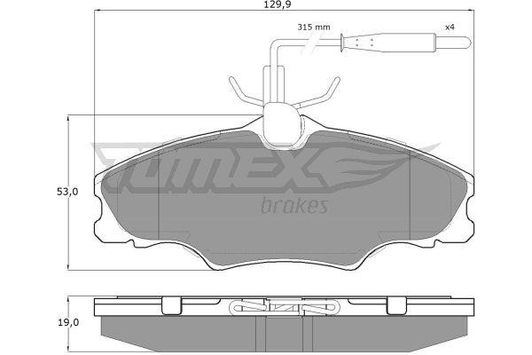 Tomex TX 12-31 Гальмівні колодки, комплект TX1231: Купити в Україні - Добра ціна на EXIST.UA!