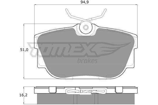Tomex TX 13-90 Гальмівні колодки, комплект TX1390: Купити в Україні - Добра ціна на EXIST.UA!