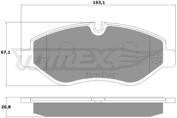 Tomex TX 14-25 Гальмівні колодки, комплект TX1425: Купити в Україні - Добра ціна на EXIST.UA!