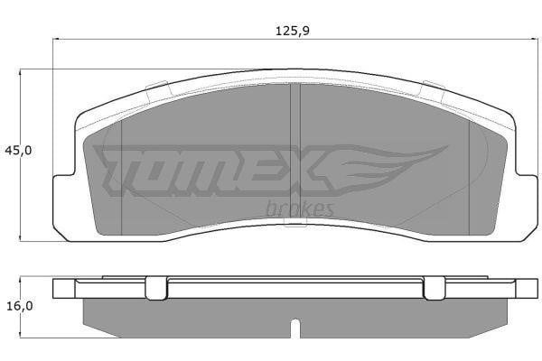 Tomex TX 12-16 Гальмівні колодки, комплект TX1216: Купити в Україні - Добра ціна на EXIST.UA!