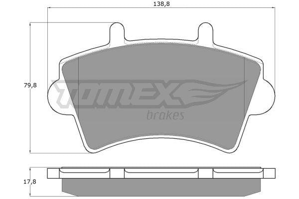 Tomex TX 13-02 Гальмівні колодки, комплект TX1302: Купити в Україні - Добра ціна на EXIST.UA!