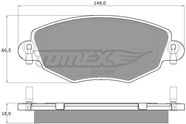 Tomex TX 12-58 Гальмівні колодки, комплект TX1258: Купити в Україні - Добра ціна на EXIST.UA!