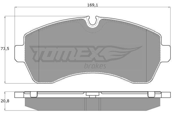 Tomex TX 14-24 Гальмівні колодки, комплект TX1424: Купити в Україні - Добра ціна на EXIST.UA!