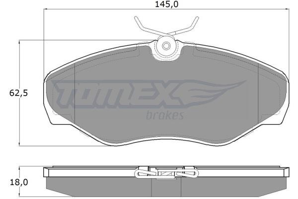 Tomex TX 13-08 Гальмівні колодки, комплект TX1308: Купити в Україні - Добра ціна на EXIST.UA!