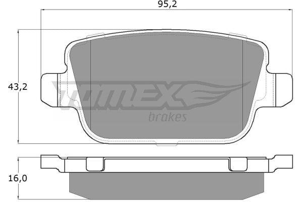 Tomex TX 14-48 Гальмівні колодки передні, комплект TX1448: Купити в Україні - Добра ціна на EXIST.UA!
