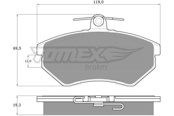 Tomex TX 10-11 Гальмівні колодки, комплект TX1011: Приваблива ціна - Купити в Україні на EXIST.UA!