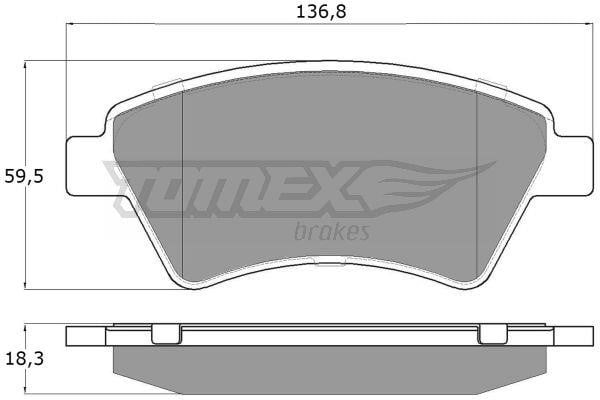 Tomex TX 13-54 Гальмівні колодки, комплект TX1354: Купити в Україні - Добра ціна на EXIST.UA!