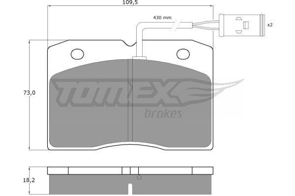 Tomex TX 11-40 Гальмівні колодки, комплект TX1140: Купити в Україні - Добра ціна на EXIST.UA!