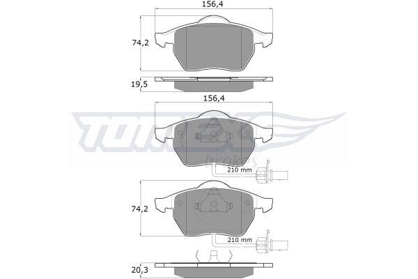 Tomex TX 12-13 Гальмівні колодки, комплект TX1213: Купити в Україні - Добра ціна на EXIST.UA!