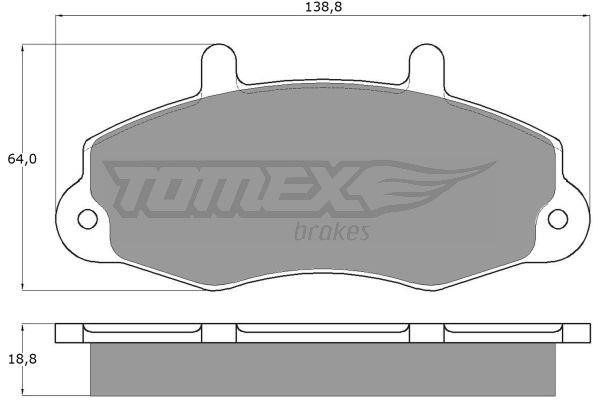 Tomex TX 10-66 Гальмівні колодки, комплект TX1066: Купити в Україні - Добра ціна на EXIST.UA!