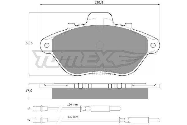 Tomex TX 13-45 Гальмівні колодки, комплект TX1345: Купити в Україні - Добра ціна на EXIST.UA!