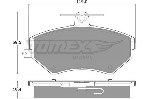 Tomex TX 13-12 Гальмівні колодки, комплект TX1312: Купити в Україні - Добра ціна на EXIST.UA!
