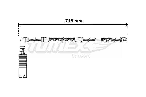 Tomex TX 30-42 Датчик зносу гальмівних колодок TX3042: Приваблива ціна - Купити в Україні на EXIST.UA!