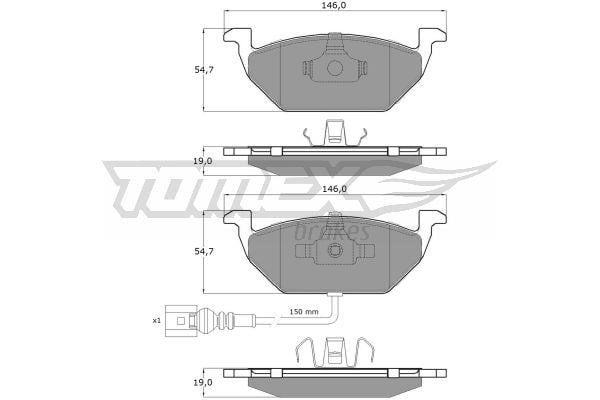 Tomex TX 12-11 Гальмівні колодки передні, комплект TX1211: Приваблива ціна - Купити в Україні на EXIST.UA!