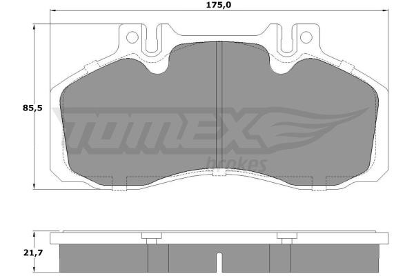 Tomex TX 12-88 Гальмівні колодки, комплект TX1288: Купити в Україні - Добра ціна на EXIST.UA!