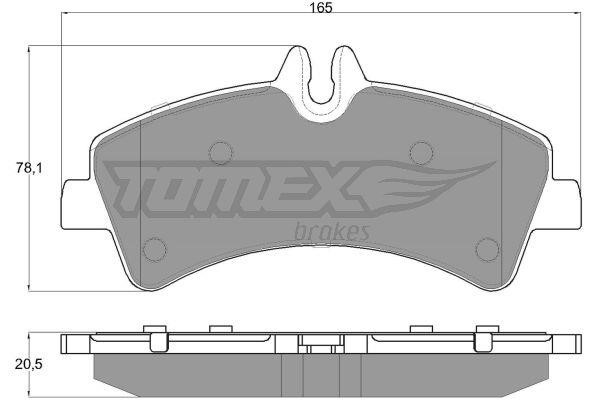 Tomex TX 14-26 Гальмівні колодки, комплект TX1426: Купити в Україні - Добра ціна на EXIST.UA!
