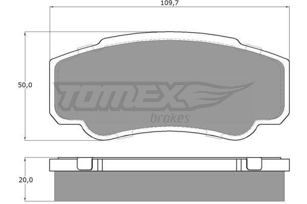 Tomex TX 12-46 Гальмівні колодки, комплект TX1246: Купити в Україні - Добра ціна на EXIST.UA!