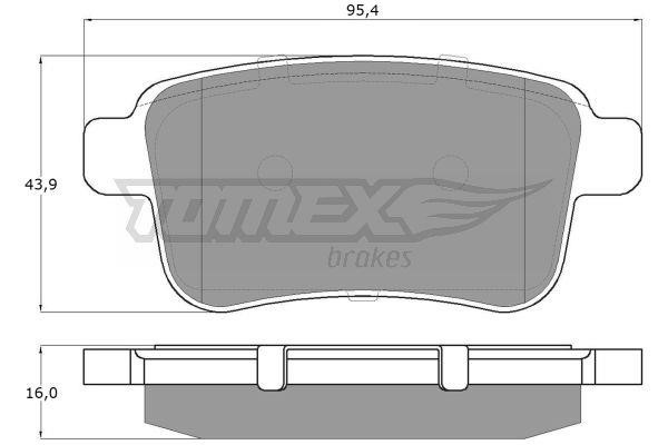 Tomex TX 15-85 Гальмівні колодки, комплект TX1585: Приваблива ціна - Купити в Україні на EXIST.UA!