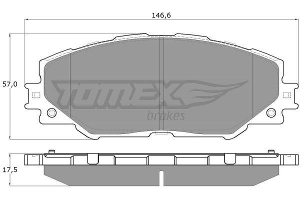Tomex TX 15-41 Гальмівні колодки, комплект TX1541: Купити в Україні - Добра ціна на EXIST.UA!