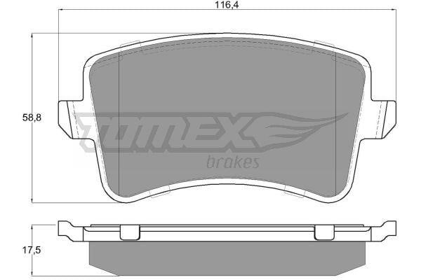 Tomex TX 15-81 Гальмівні колодки, комплект TX1581: Купити в Україні - Добра ціна на EXIST.UA!