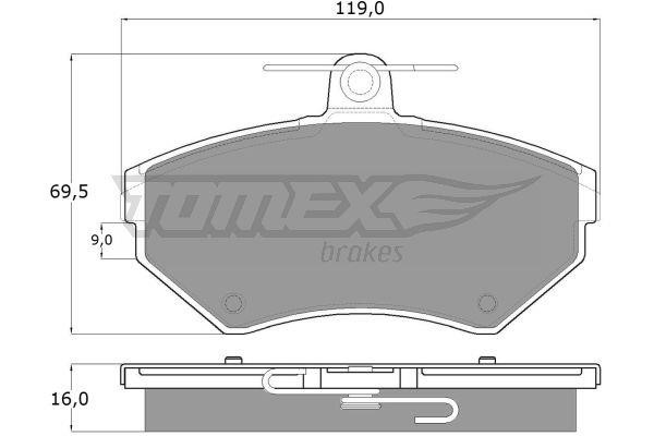 Tomex TX 13-94 Гальмівні колодки, комплект TX1394: Купити в Україні - Добра ціна на EXIST.UA!