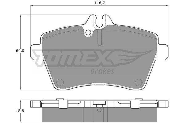 Tomex TX 14-56 Гальмівні колодки, комплект TX1456: Купити в Україні - Добра ціна на EXIST.UA!