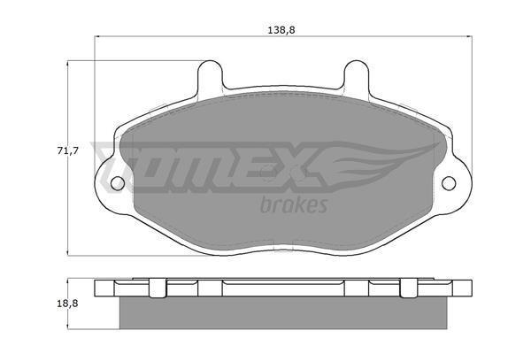 Tomex TX 11-92 Гальмівні колодки, комплект TX1192: Купити в Україні - Добра ціна на EXIST.UA!