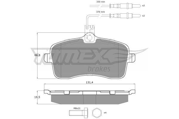 Tomex TX 14-67 Гальмівні колодки, комплект TX1467: Купити в Україні - Добра ціна на EXIST.UA!