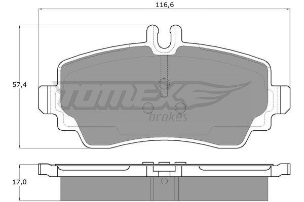 Tomex TX 12-75 Гальмівні колодки, комплект TX1275: Купити в Україні - Добра ціна на EXIST.UA!