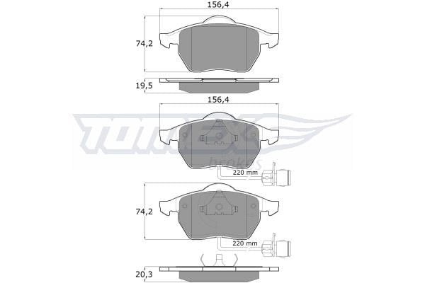 Tomex TX 10-941 Гальмівні колодки, комплект TX10941: Купити в Україні - Добра ціна на EXIST.UA!