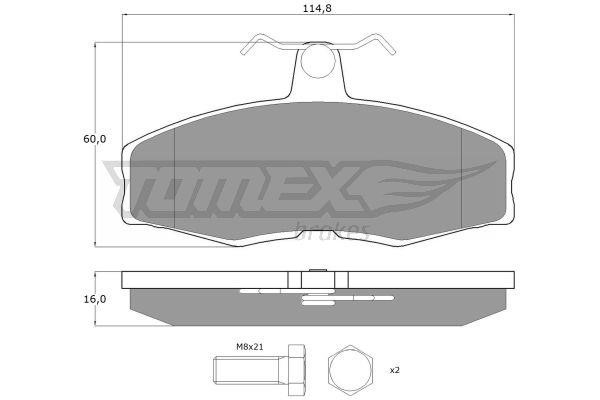 Tomex TX 10-272 Гальмівні колодки, комплект TX10272: Купити в Україні - Добра ціна на EXIST.UA!