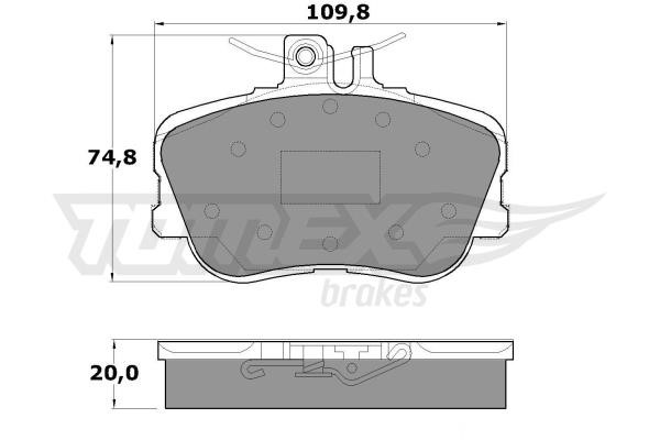 Tomex TX 11-46 Гальмівні колодки, комплект TX1146: Купити в Україні - Добра ціна на EXIST.UA!