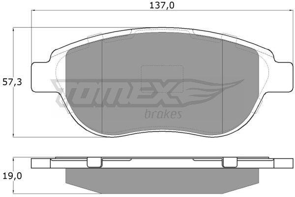 Tomex TX 13-42 Гальмівні колодки, комплект TX1342: Купити в Україні - Добра ціна на EXIST.UA!