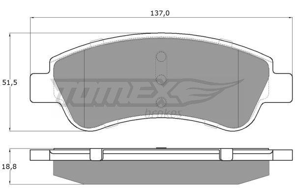 Tomex TX 14-64 Гальмівні колодки, комплект TX1464: Купити в Україні - Добра ціна на EXIST.UA!